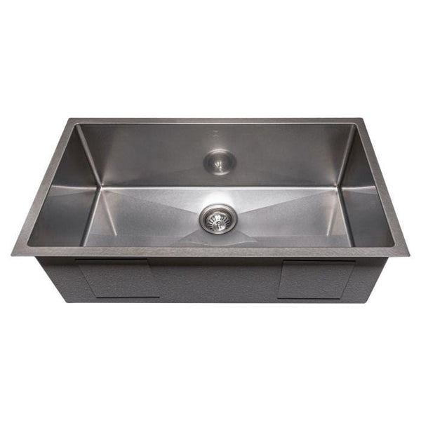 ZLINE Meribel 33 Undermount Single Bowl Sink in DuraSnow® Stainless Steel (SRS-33S)
