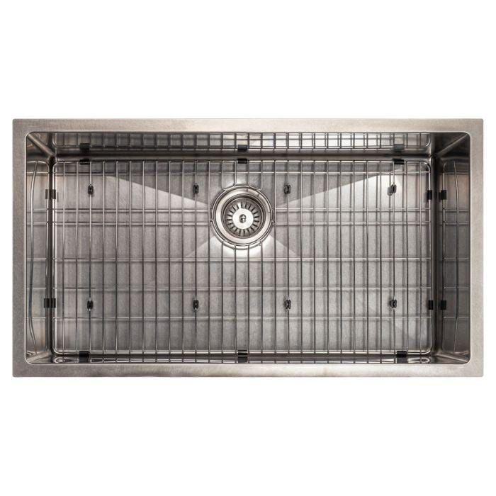 ZLINE Meribel 33" DuraSnow® Undermount Kitchen Sink SRS-33S, showcasing the sleek stainless steel design and spacious single bowl.