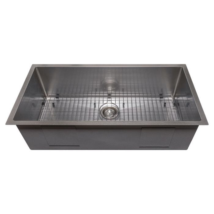 ZLINE Meribel 36" DuraSnow® Undermount Kitchen Sink SRS-36S with professional-grade design and spacious single bowl.