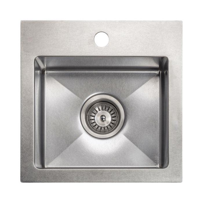 ZLINE Donner 15" DuraSnow® Topmount Bar Sink STS-15S with sleek stainless steel finish.