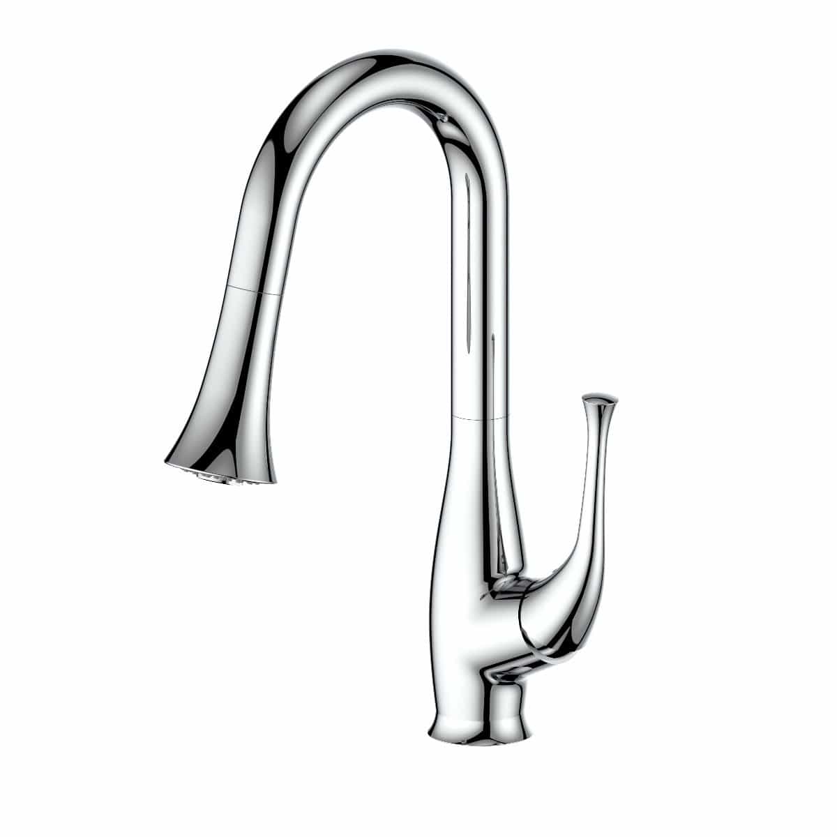 ZLINE Shakespeare Chrome Elegant Kitchen Faucet SHK-KF-CH showcasing its timeless and sophisticated design.
