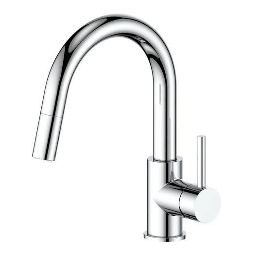 ZLINE Dante Chrome Compact Kitchen Faucet DNT-KF-CH with innovative design and ZSpray technology for superior cleaning.