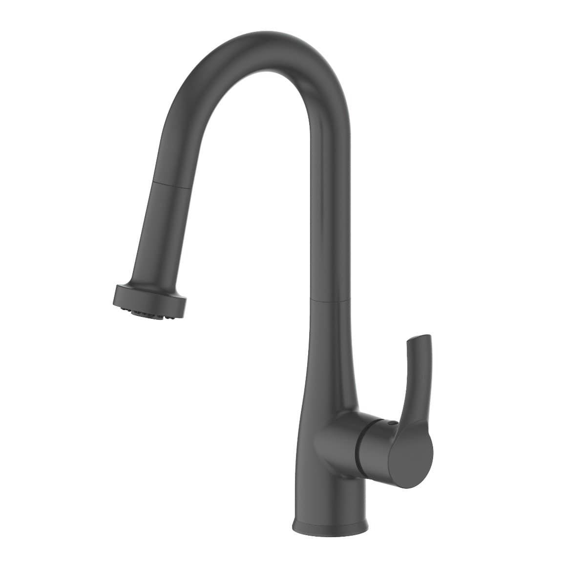 ZLINE Dali Kitchen Faucet in matte black finish with pull-down sprayer and ergonomic handle for precise control.